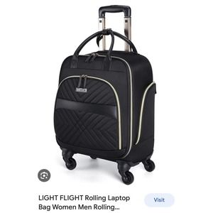 LIGHT FLIGHT Rolling Laptop Bag Women Men Rolling Briefcase